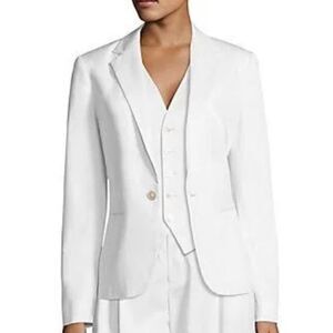 Ralph Lauren Vintage Blue Label White Silk Blend Blazer.
